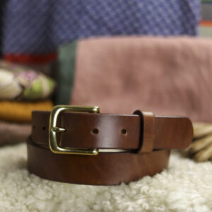 Slim Leather Belt Brown