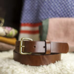 Brown Slim Leather Belt