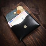 Coin and Cards Leather Wallet Open