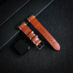 Leather Apple Watch Band Brown side shot