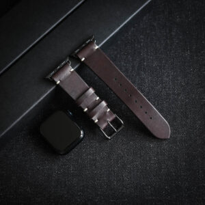 Leather Apple Watch Band Dark Brown side shot